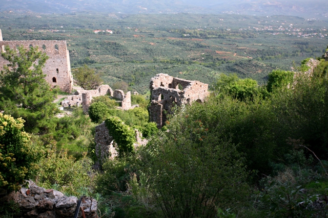 Mystras - Looking down to the Palace and main square